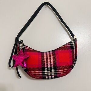 Kate Spade pink plaid shoulder bag| mini purse